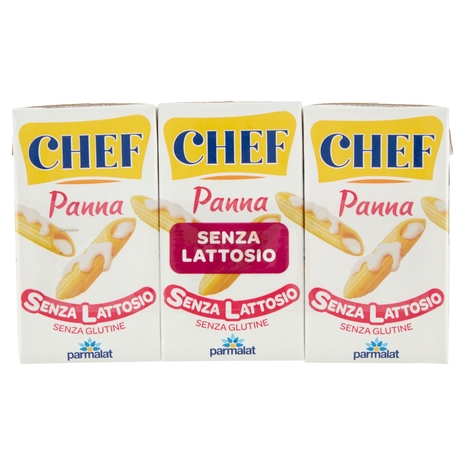 Chef Panna Senza Lattosio, 3x125 ml